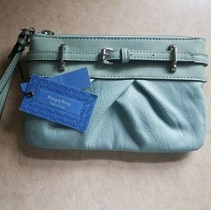 NWT Vera Wang Seafoam Wristlet Bag